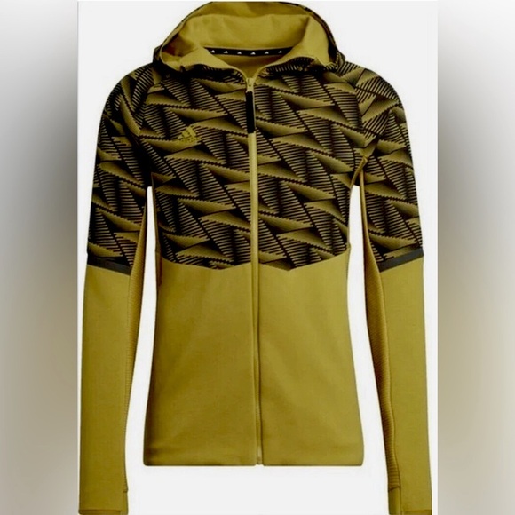 Adidas collection Men's Olive Patterned Jacket - Picture 4 of 5